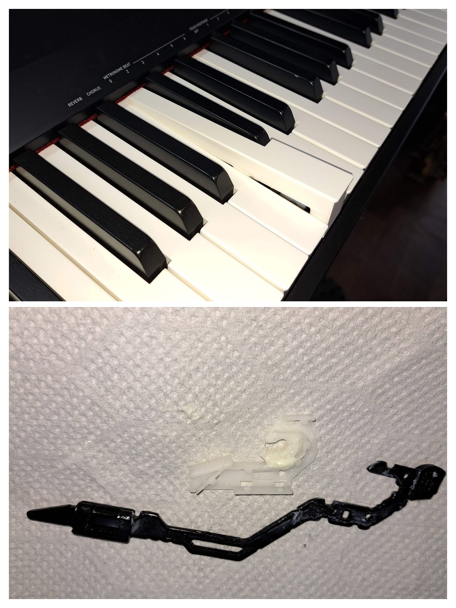 Casio Privia PX-150/160 鍵盤上がったまま 下がらない: 楽器の