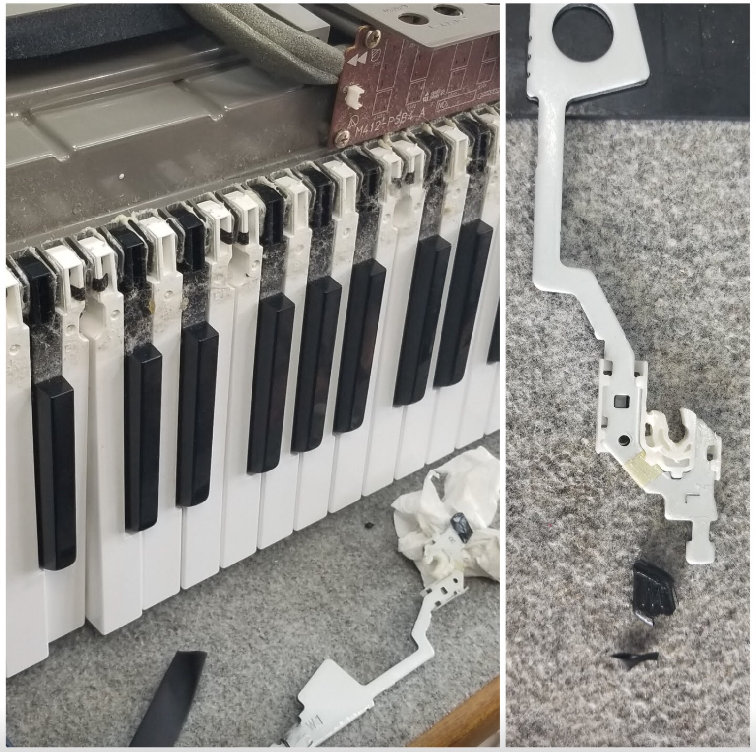 Casio Privia PX100 鍵盤が下がったまま: 楽器の修理屋さん プロタック